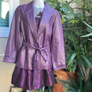 New vintage purple leather blazer/jacket